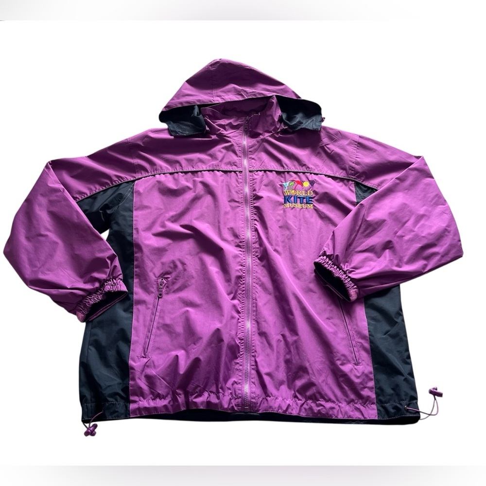 NWOT Purple Cheneral World Kite Museum Windbreaker Jacket Women’s Size XXL